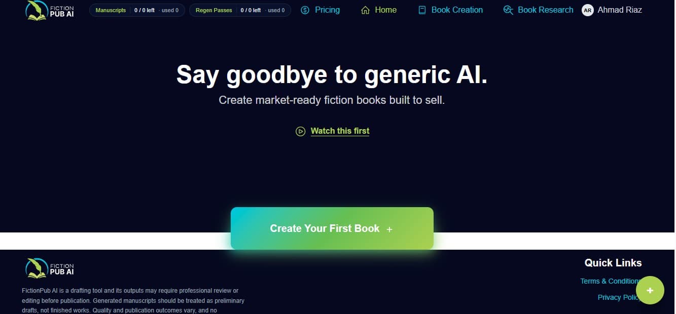 FictionPub.ai editor